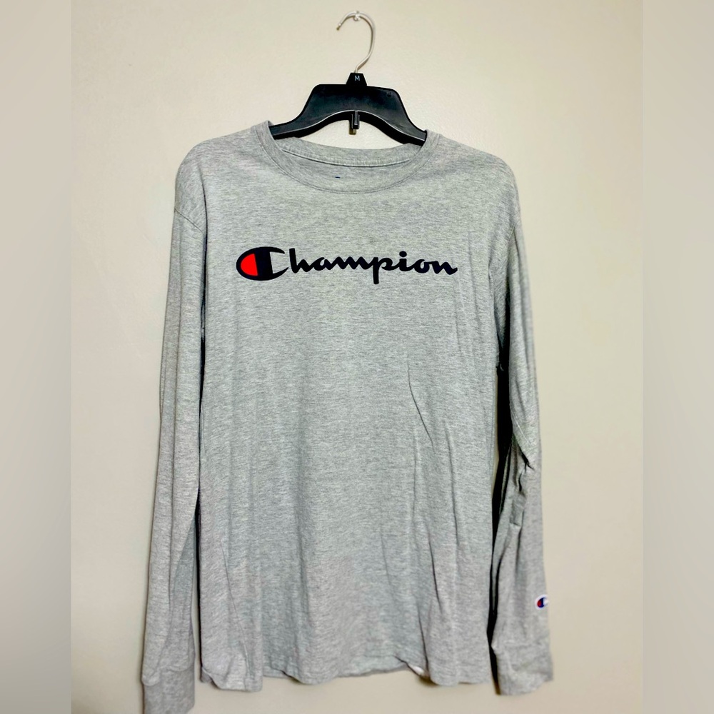Men’s Classic Graphic Long Sleeve T-Shirt, Screen Print Script Logo